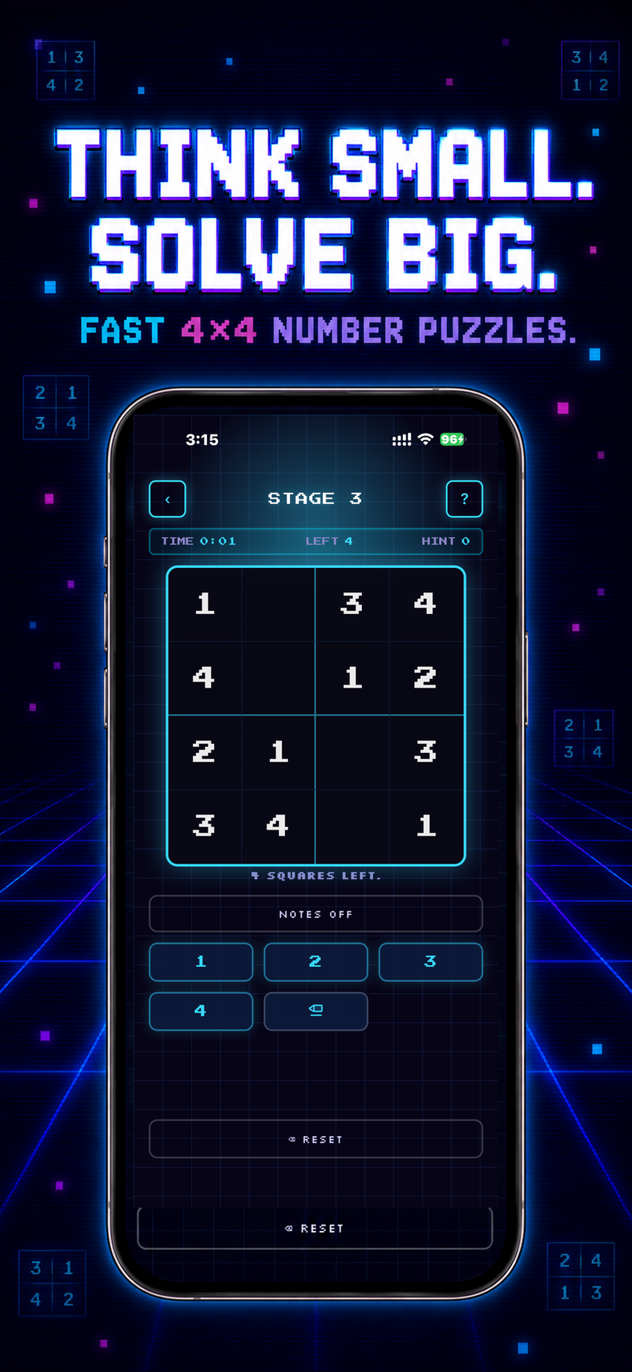 Mini Sudoku screen